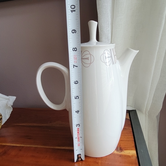 VINTAGE FRANCISCAN WHITESTONE WARE TEAPOT MID CENTURY MODERN 4 CUPS Pitcher - Picture 7 of 8